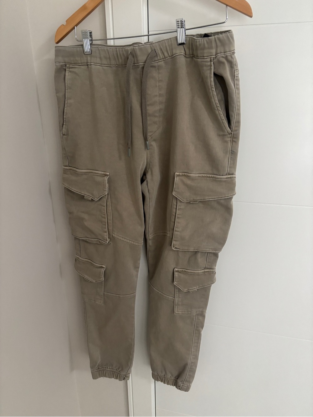 ZARA Men's Cargo Jogger Pants | Taupe/Stone | Size M (32)
